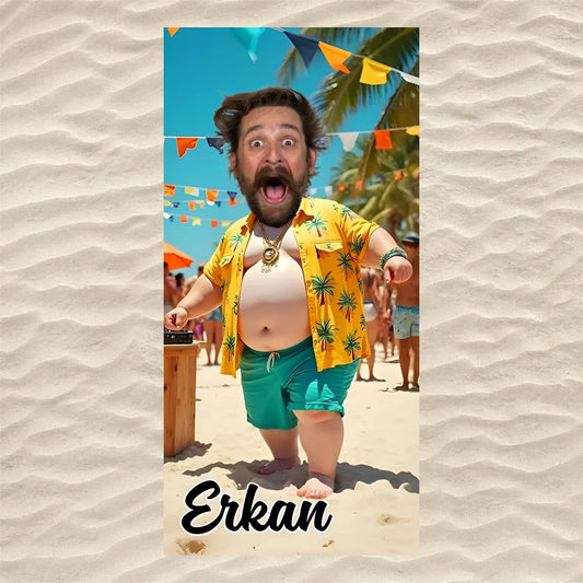 Piloji Personalized Beach Towel Man Funny-1