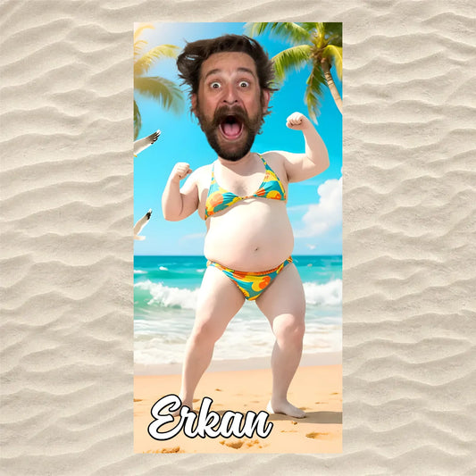 Piloji Personalized Beach Towel Man Funny-3